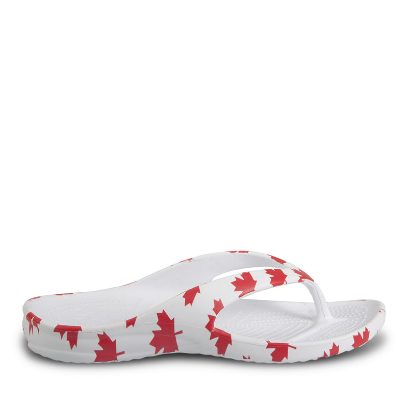 Toddlers' Flip Flops - Canada (White/Red)