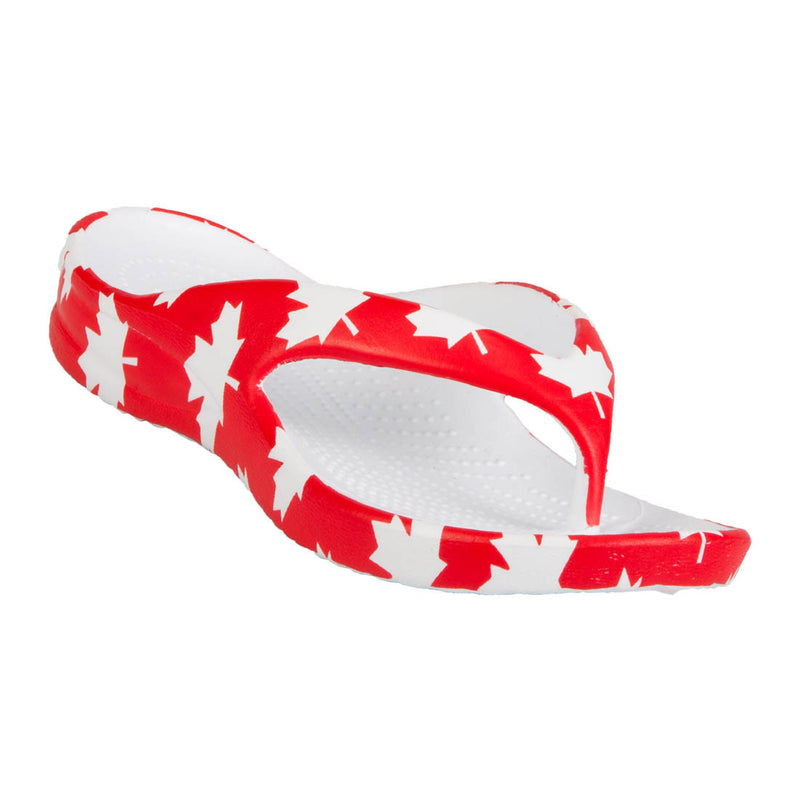 Kids' Flip Flops - Canada (Red/White)