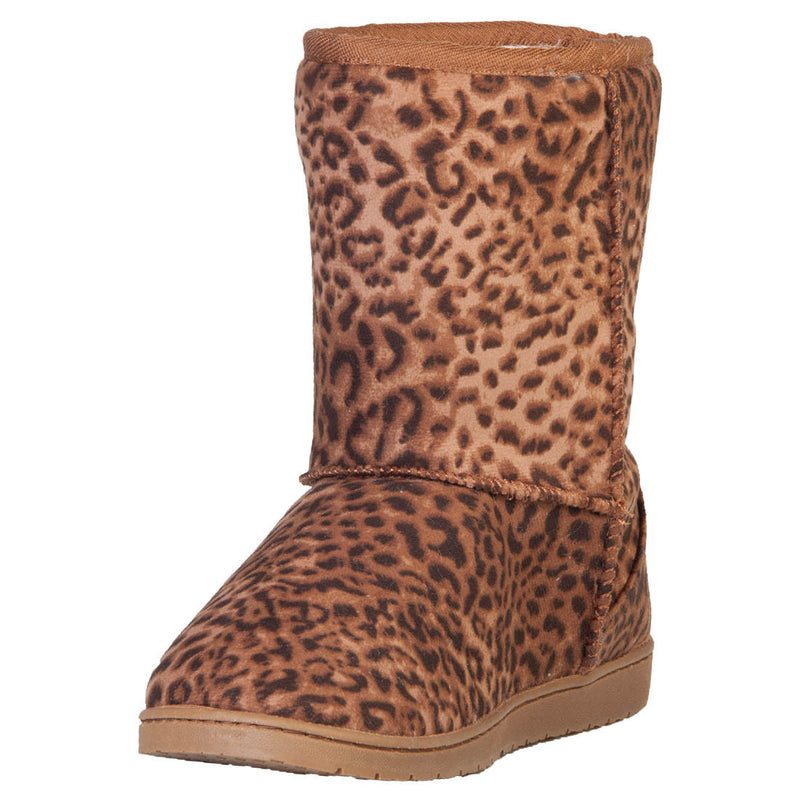 Dawgs Women's 9-inch Microfiber Boots - Leopard Print