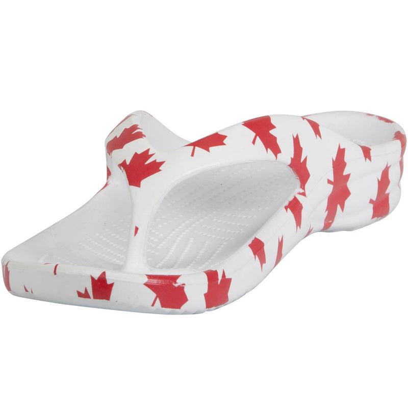 Kids' Flip Flops - Canada (White/Red)