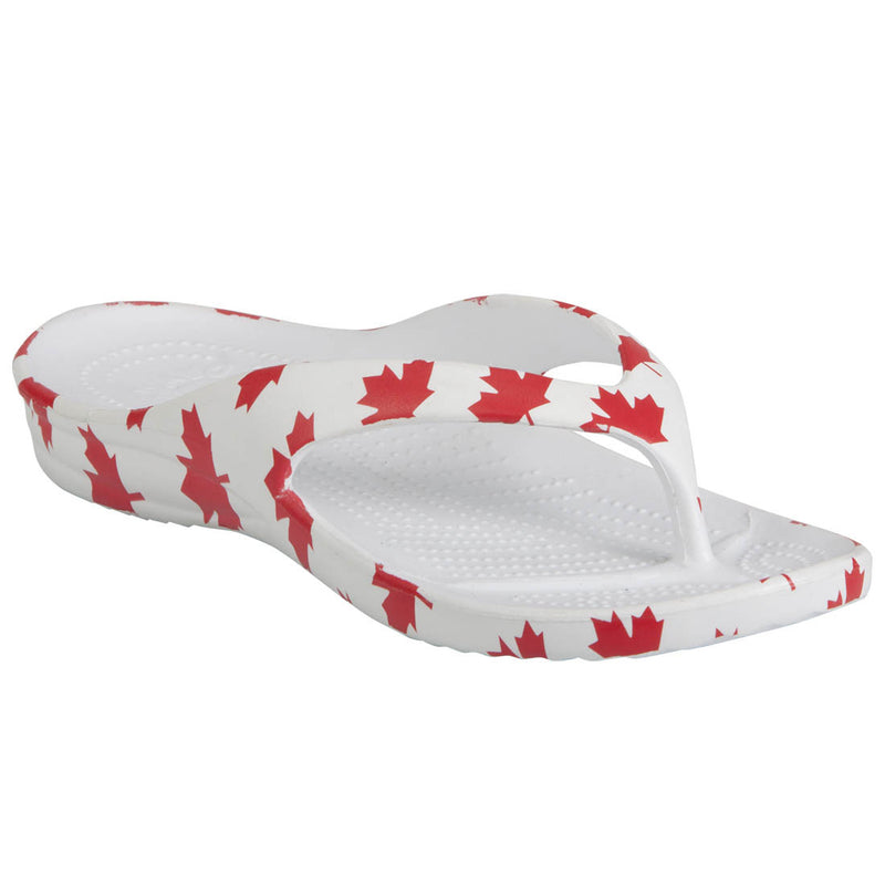 Kids' Flip Flops - Canada (White/Red)