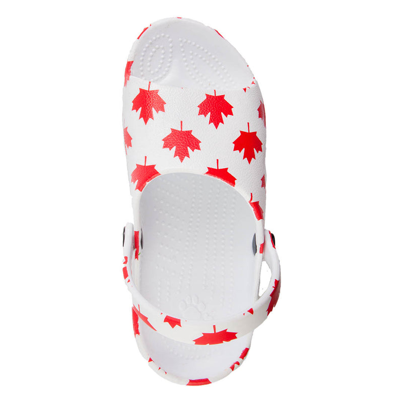 Toddlers' Slides - Canada (White/Red)