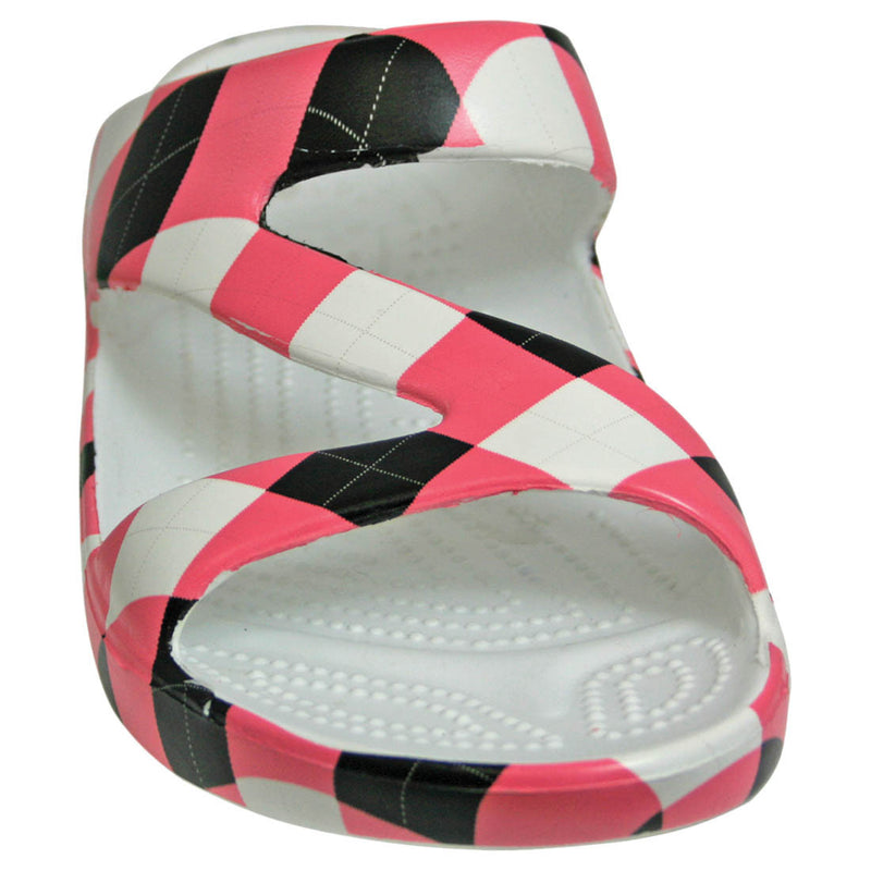 Women's Loudmouth Z Sandals - Pink and Black Tile